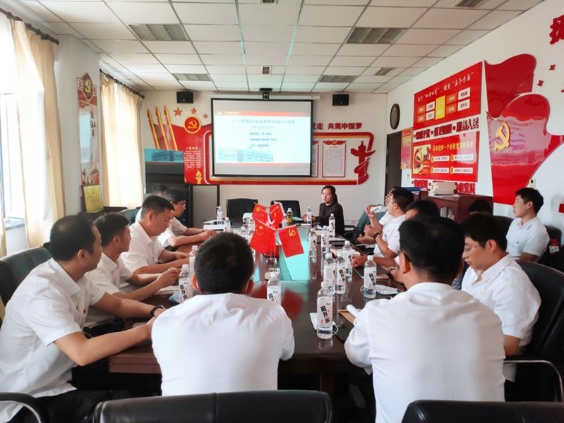 實業(yè)公司撫順分公司黨員聽市委黨校黨建教研部副主任孫雨教授講授黨課1